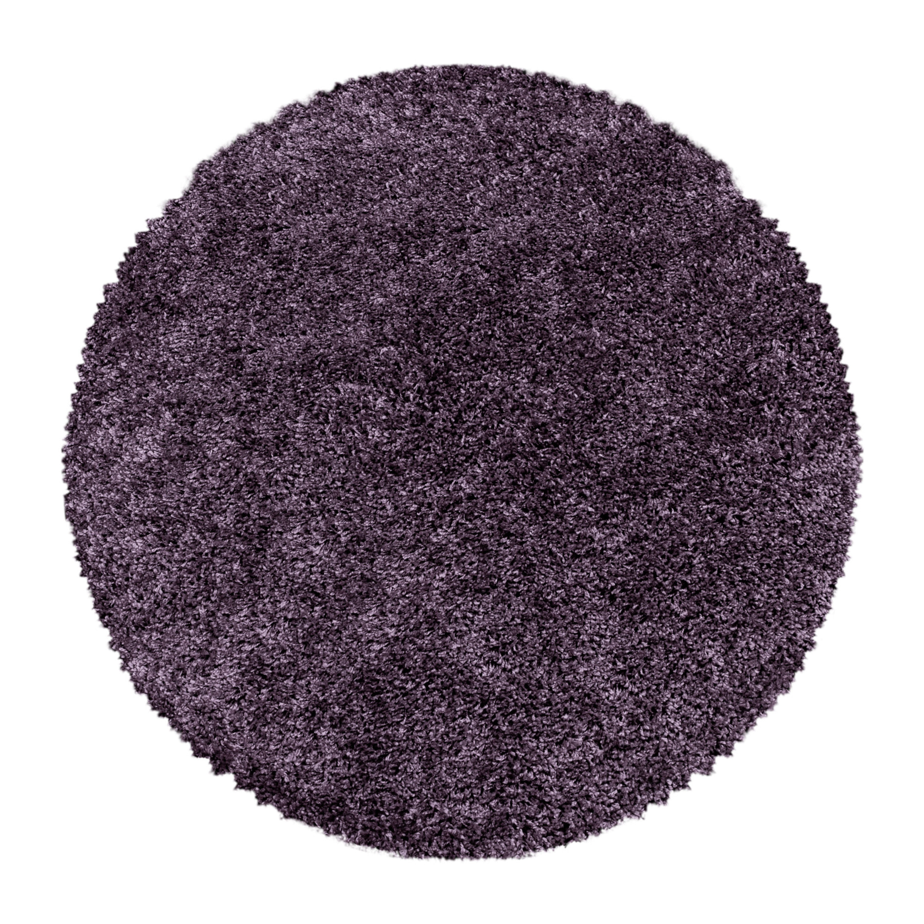SYDNEY - Tapis shaggy uni rond à poils longs violet - SYD3000VIO