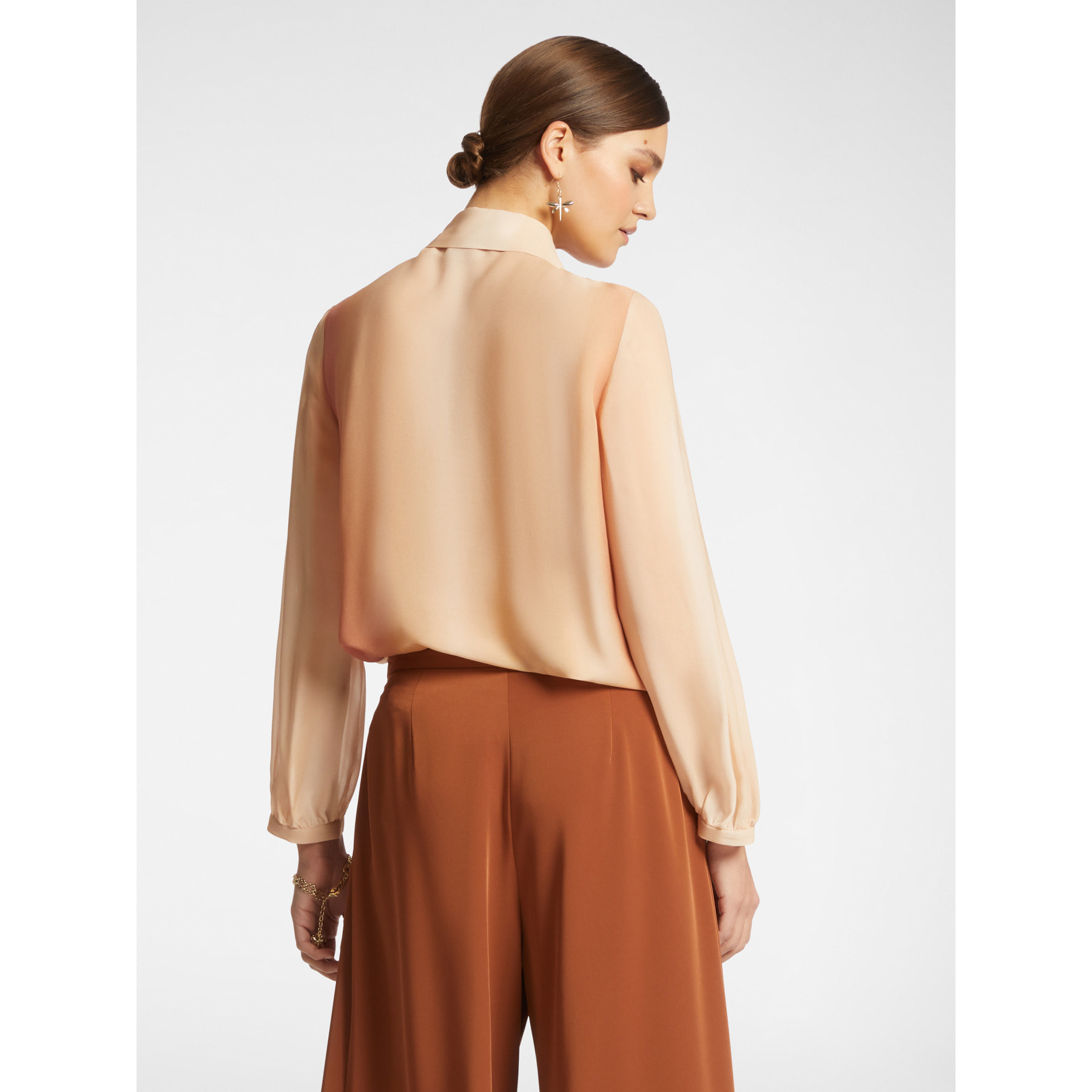 Elena Mirò - Blusa in raso di colore sfumato - Beige