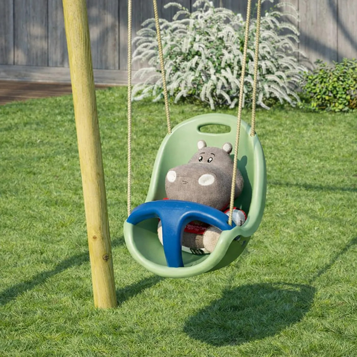 Siège bébé pour portique de 1,90 à 2,50 m bleu/vert pâle