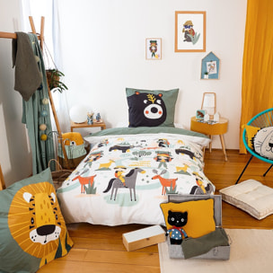 Parure Housse De Couette 2pcs 100% Coton 57fils Promenade