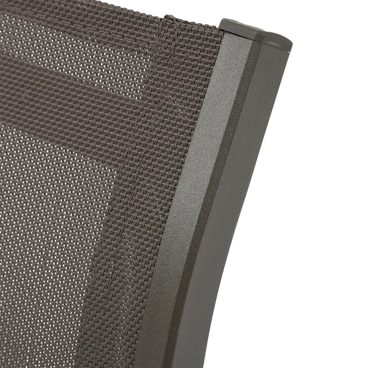 Chaise de jardin empilable "Essentia" wengé & praliné aluminium et texaline