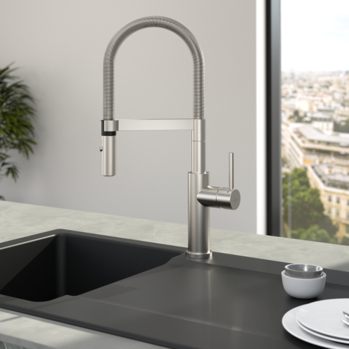 Robinet cuisine VILLEROY ET BOCH Steel expert 2.0