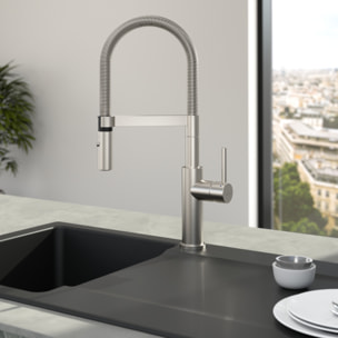 Robinet cuisine VILLEROY ET BOCH Steel expert 2.0
