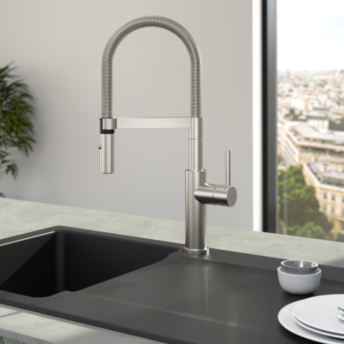 Robinet cuisine VILLEROY ET BOCH Steel expert 2.0