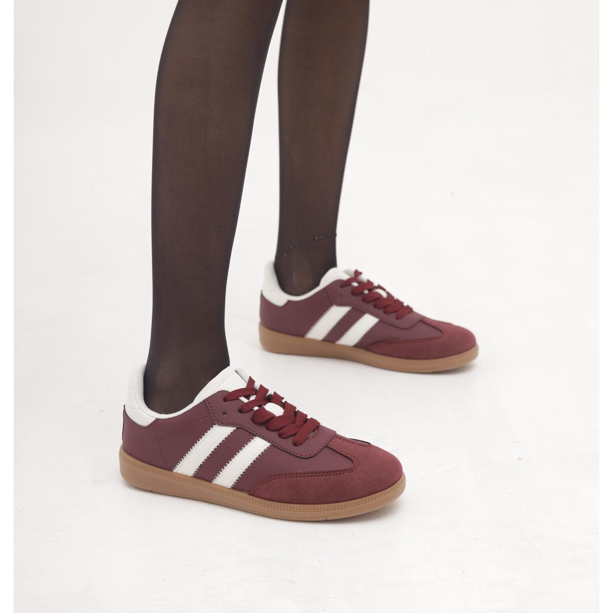 SNEAKERS FLAT BORDEAUX