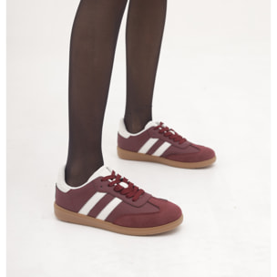SNEAKERS FLAT BORDEAUX