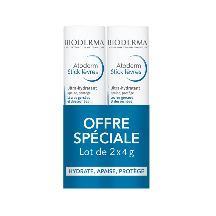 Atoderm - Stick Lèvres Ultra-Hydratant 2x 4g