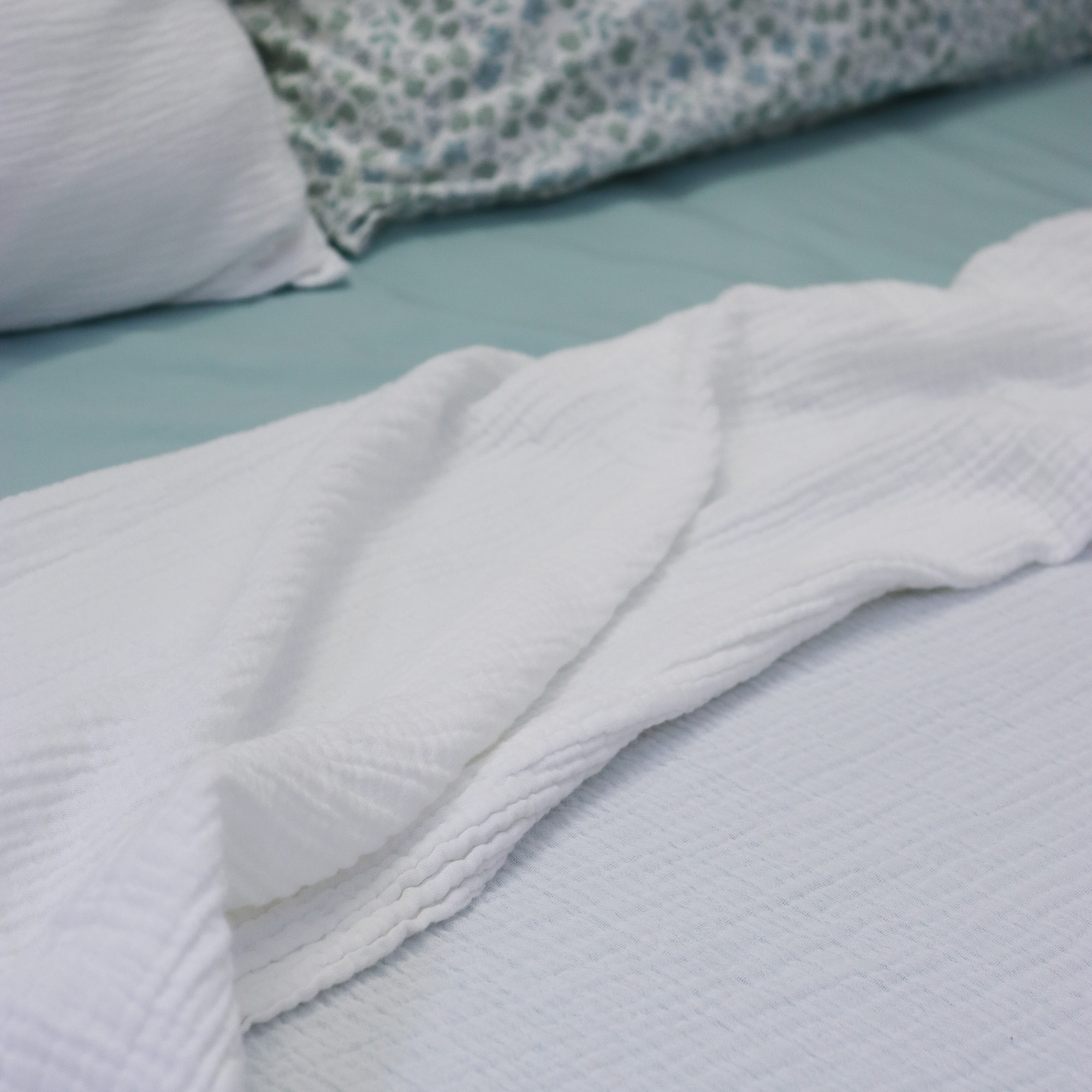 Drap plat en gaze de coton, SIMPLEMENT GAUFRÉ