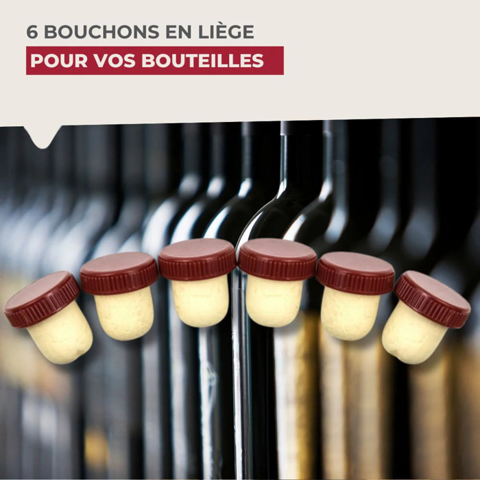 Lot de 6 bouchons de liège Fackelmann Bar Concept