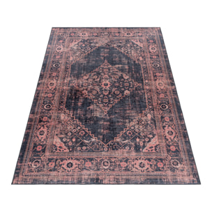 FIESTA - Tapis oriental effet vieilli rouge