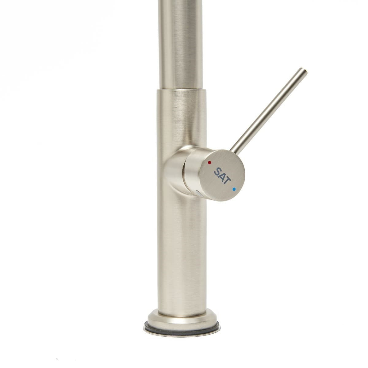 Mitigeur monocommande avec douchette extractible et bras pivotant, 2 jets, Aspect acier inox