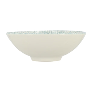 Lot de 6 coupelles en porcelaine blanche et bleue 15cm AQUA