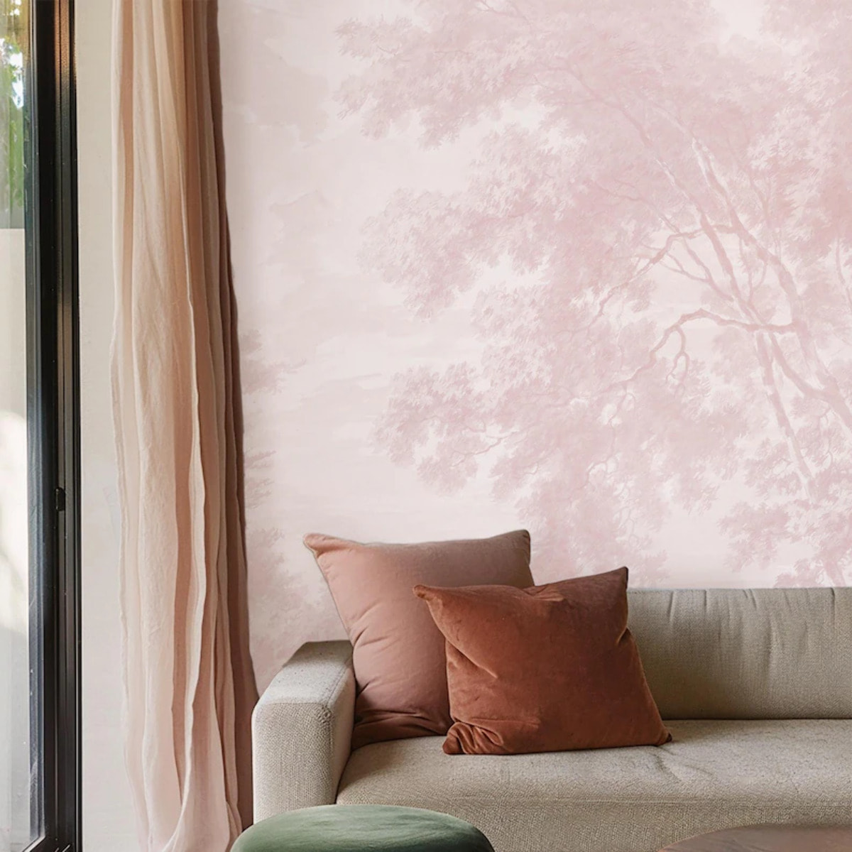 Carta da Parati Paesaggio Rosa