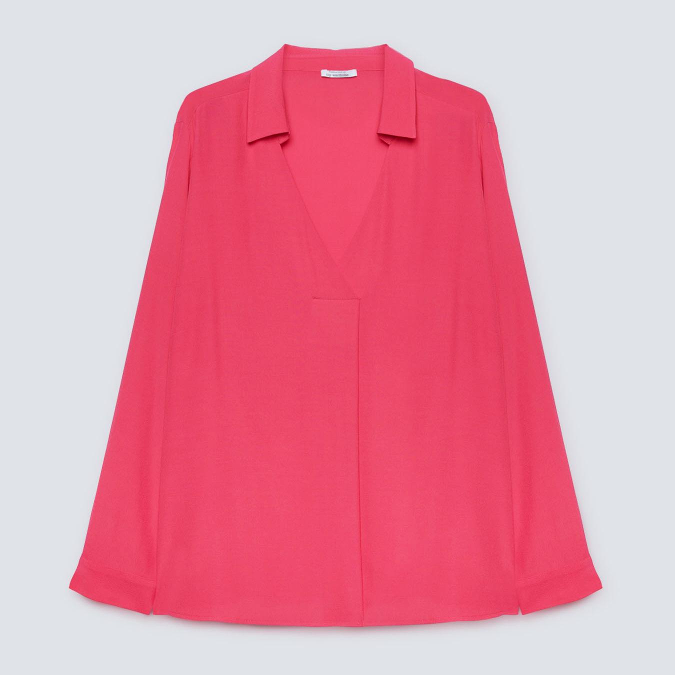 Fiorella Rubino - Blusa con piega in tessuto crêpe - Fucsia