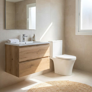 WC à poser sans bride, avec abattant softclose - remplissage par le bas (SATBRE030RREXVP)