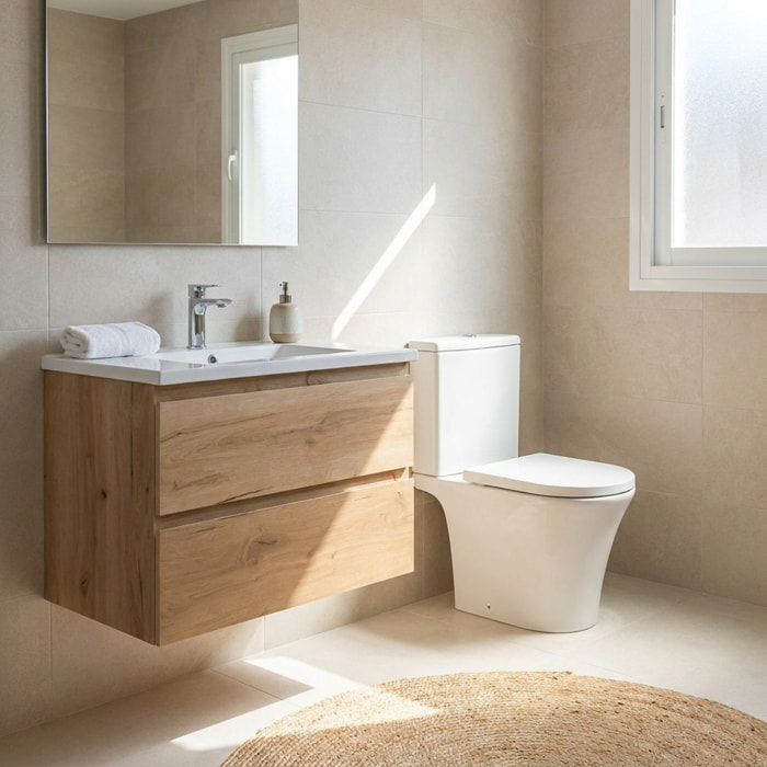 WC à poser sans bride, avec abattant softclose - remplissage par le bas (SATBRE030RREXVP)