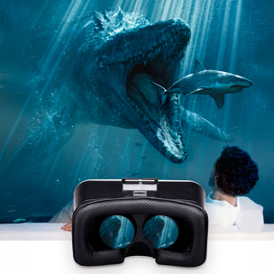 Gafas de realidad virtual J50. Auriculares bluetooth, vista panorámica 360º. Compatibles con IOS, Android.