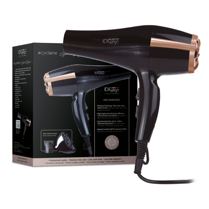 Asciugacapelli Cyclone Air Tech 2300 W Light And Bright