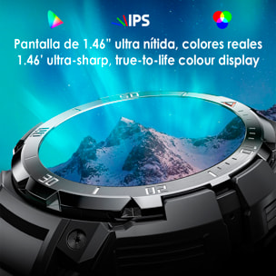 Smartwatch GT100 Pro mult sport, pressione sanguigna e O2, con auricolari TWS 5.1 integrati