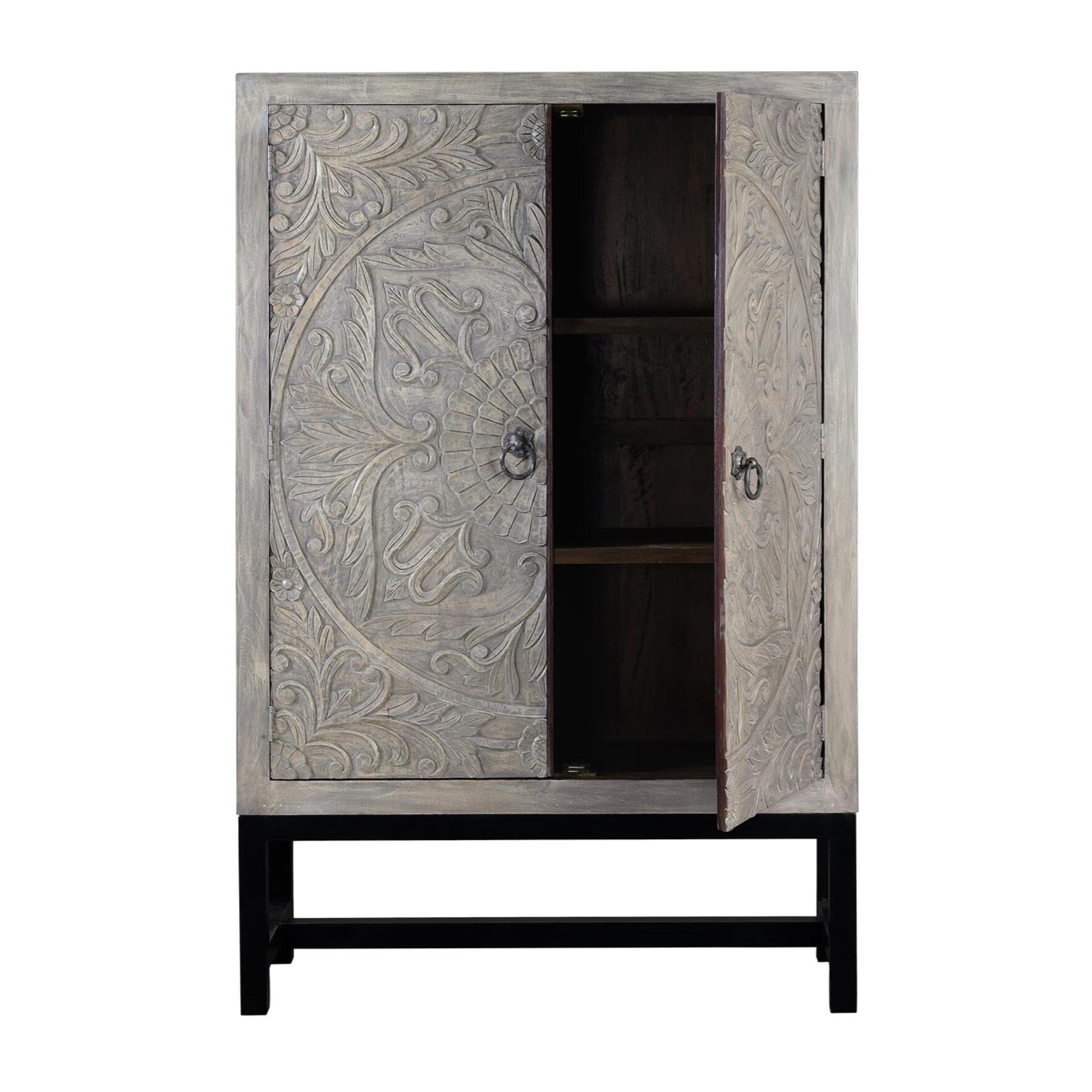 Armario - Madera de Mango y Hierro - 180x116x42cm