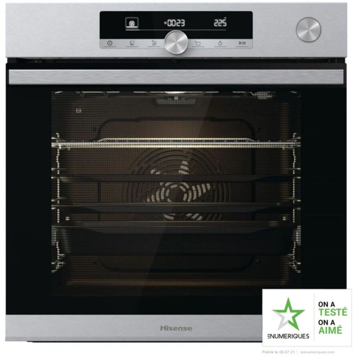 Four encastrable fonction vapeur HISENSE O643PX - Pyrolyse, Vapeur Combinée, Inox Anti-traces, 77L