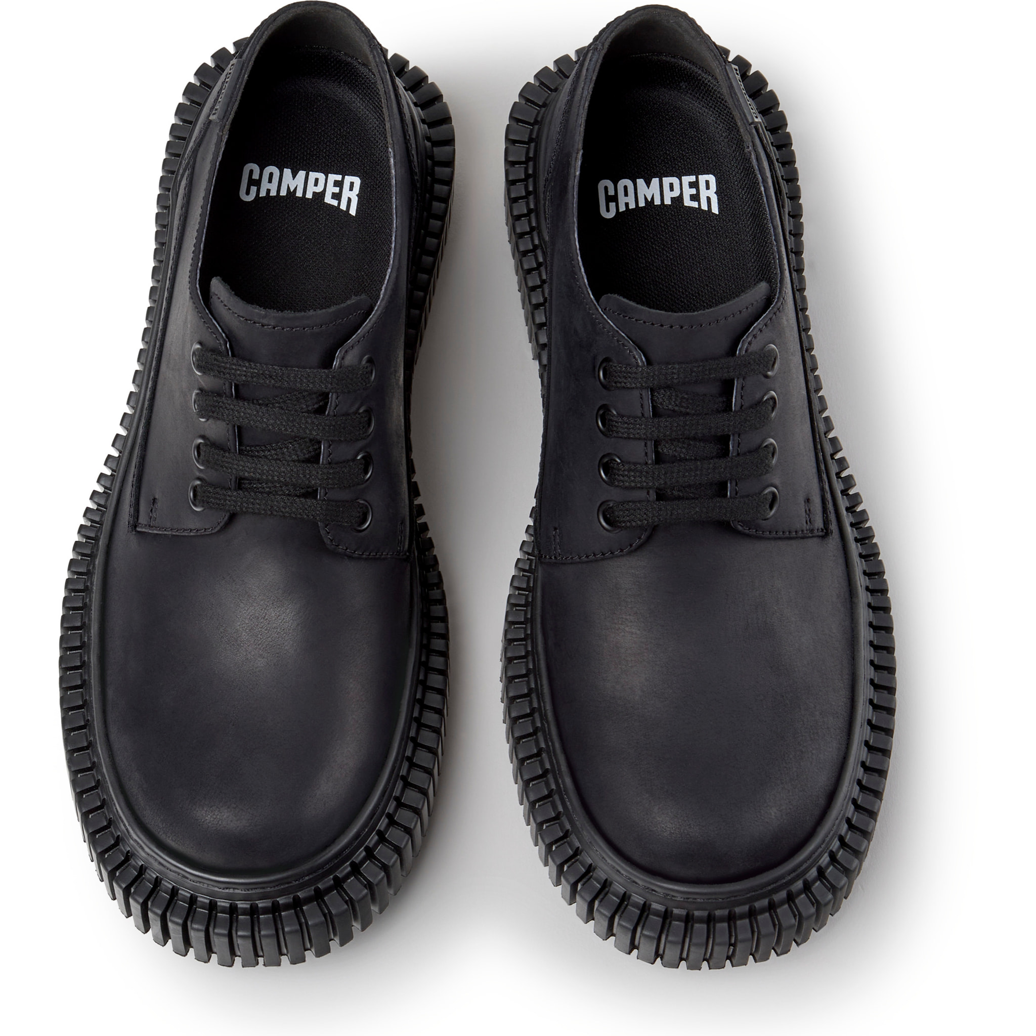 Zapatos de cordones - CAMPER Pix Berlin - Negro - Piel nobuk