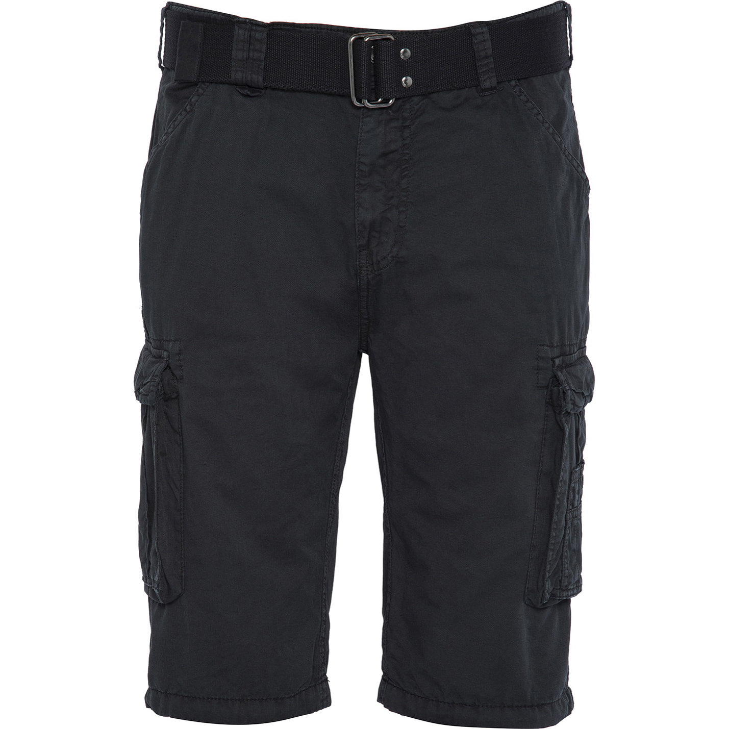 BERMUDA ARMY MULTIPOCKET CON CINTURA TWILL COTONE SCHOTT BLACK