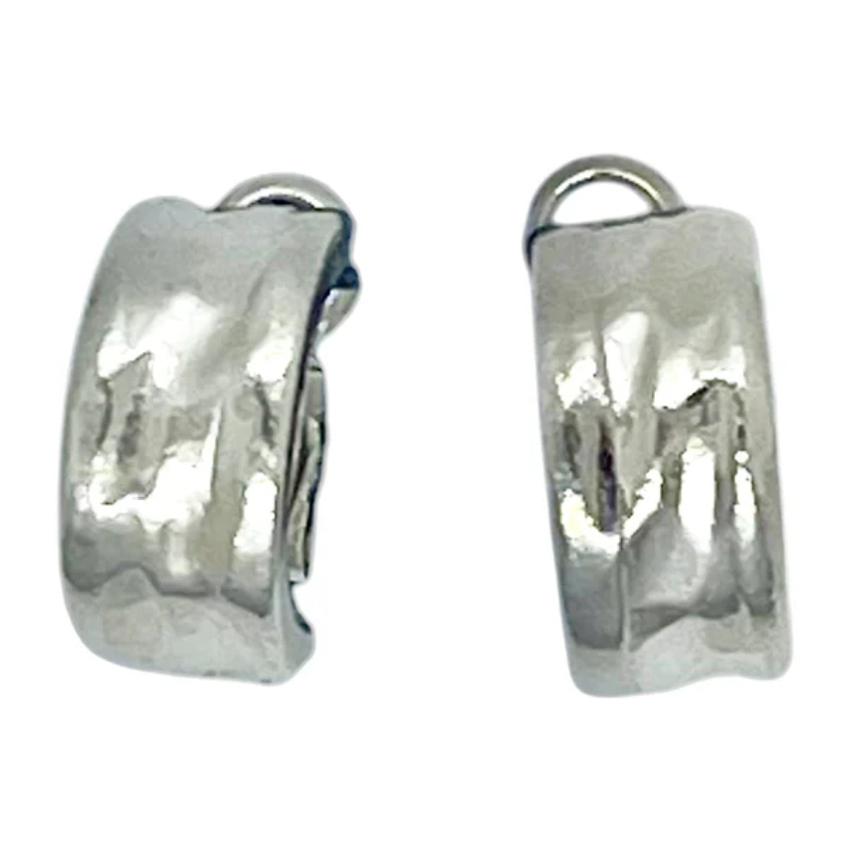 Pendiente tipo aro con aguas en plata 10µ. 1cm