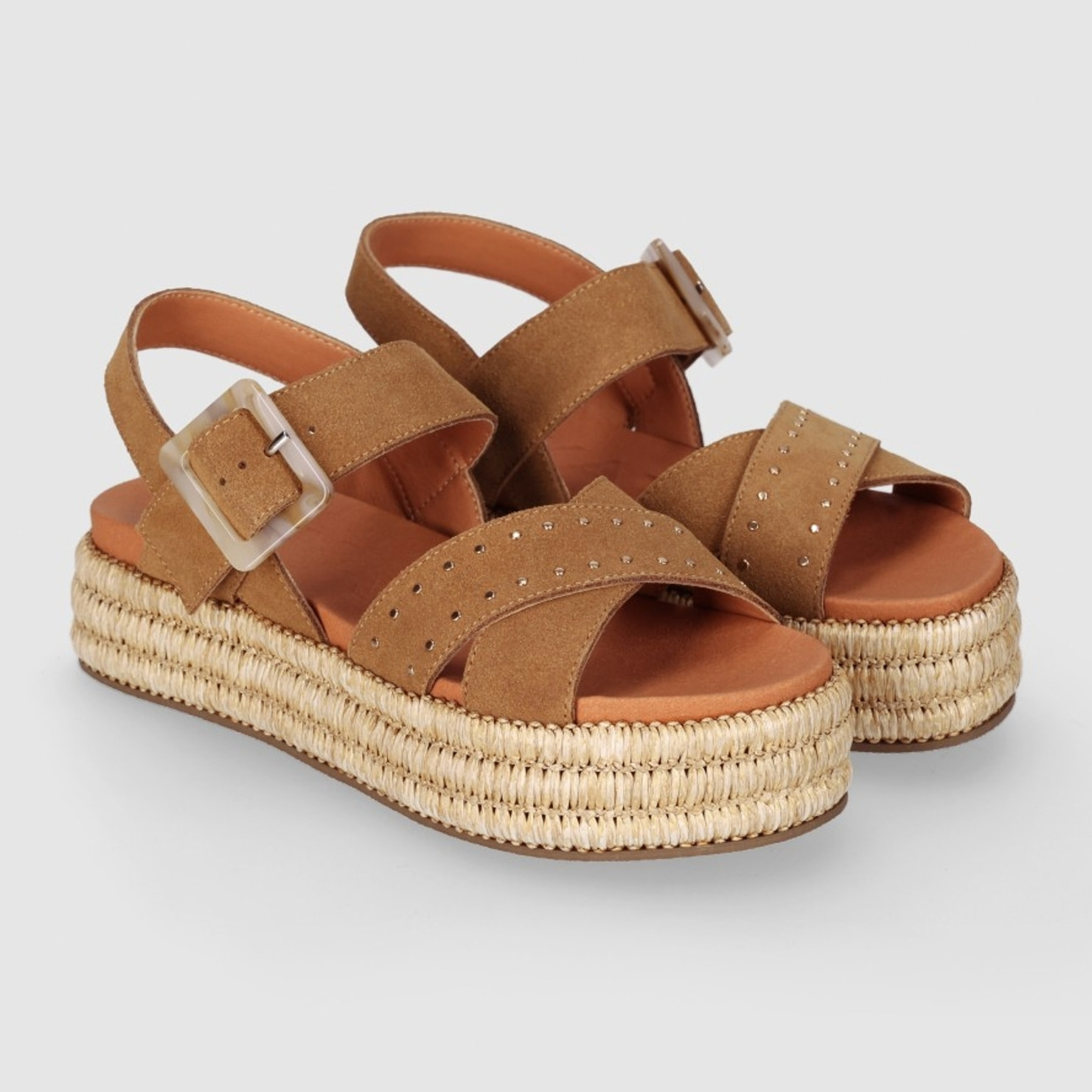 Sandalias de Serraje - Cuero - Tacón: 5 cm