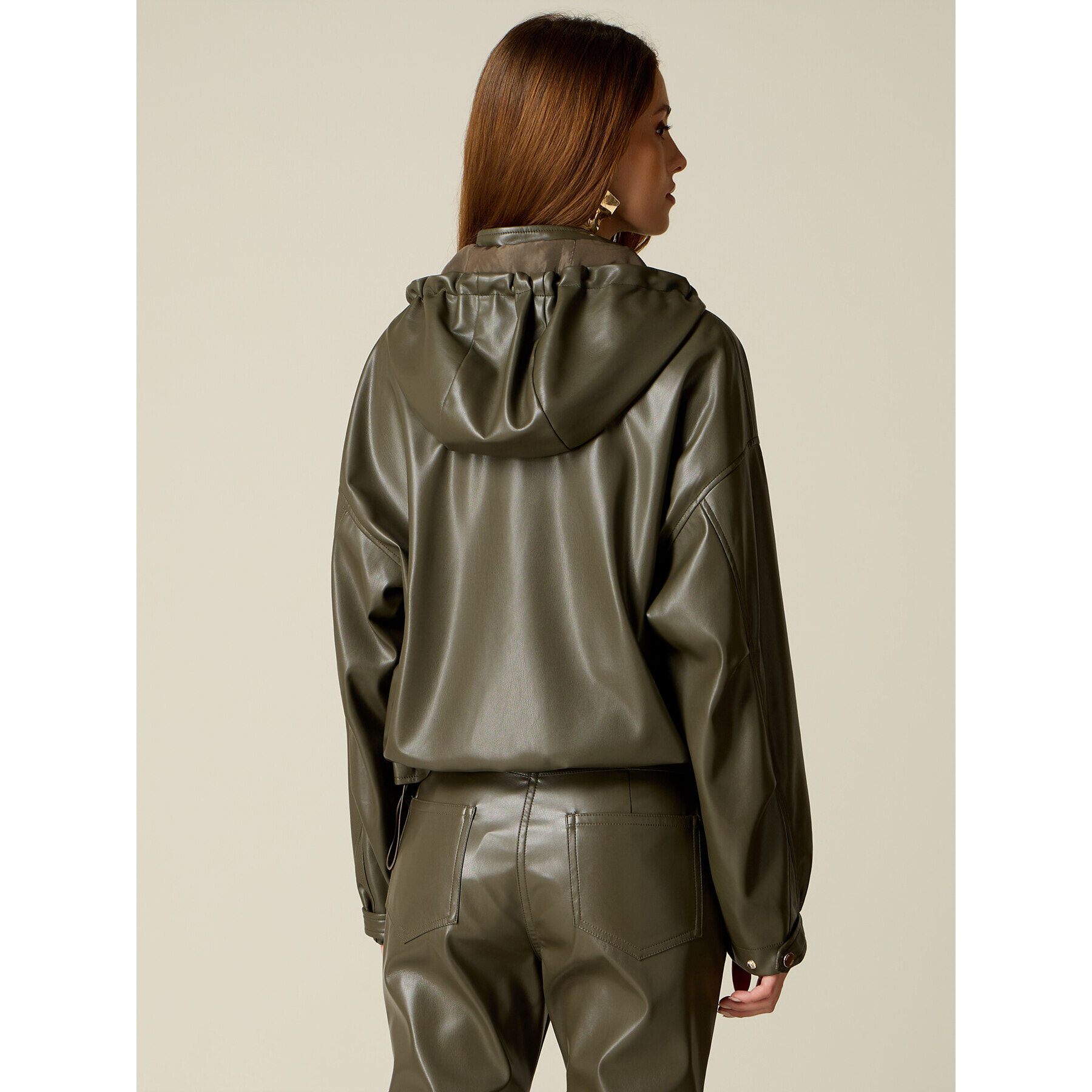Oltre - Giubbotto con cappuccio e tasche - Verde militare