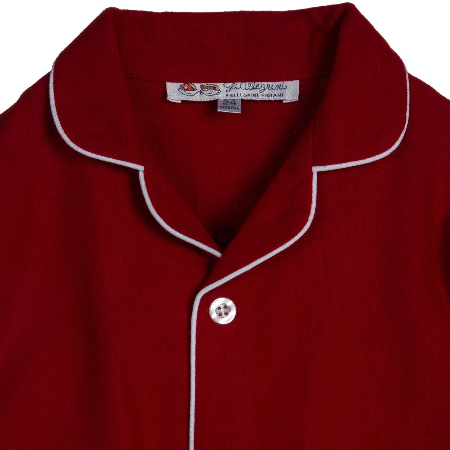 PIGIAMA BABY in flanella bordeaux