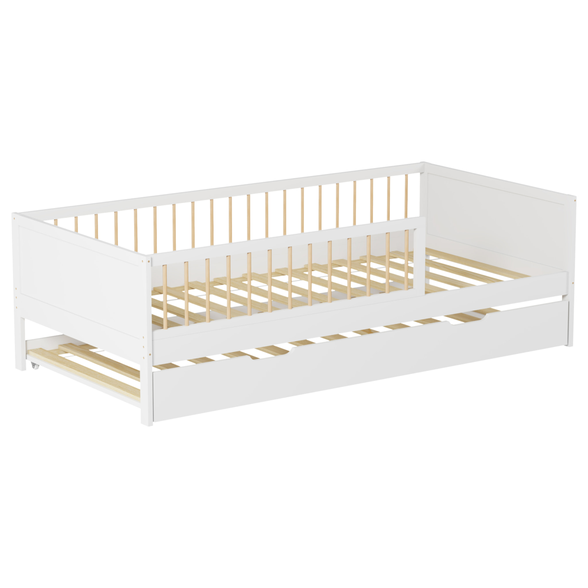 Lit gigogne pour enfant 190x90cm blanc ADAM
