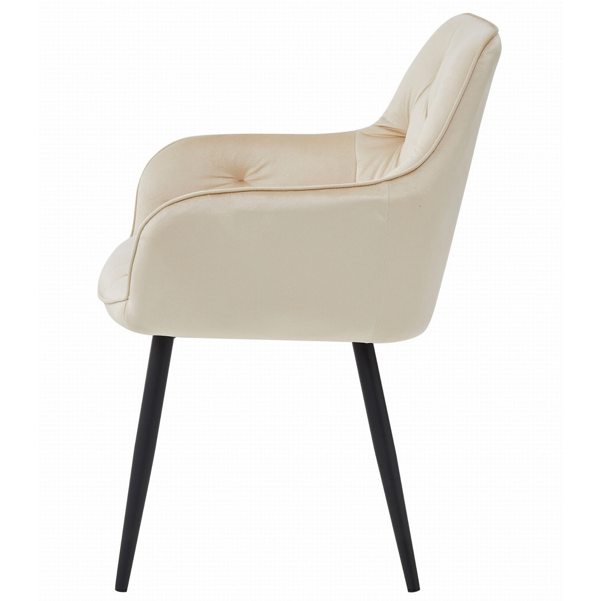 Set di 2 sedie con braccioli Jork in velluto beige
