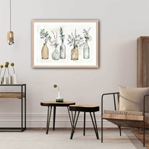 Affiche Boutures d'été Affiche + cadre en bois - Chêne