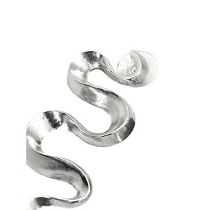 Pendiente Serpentina en plata 10µ