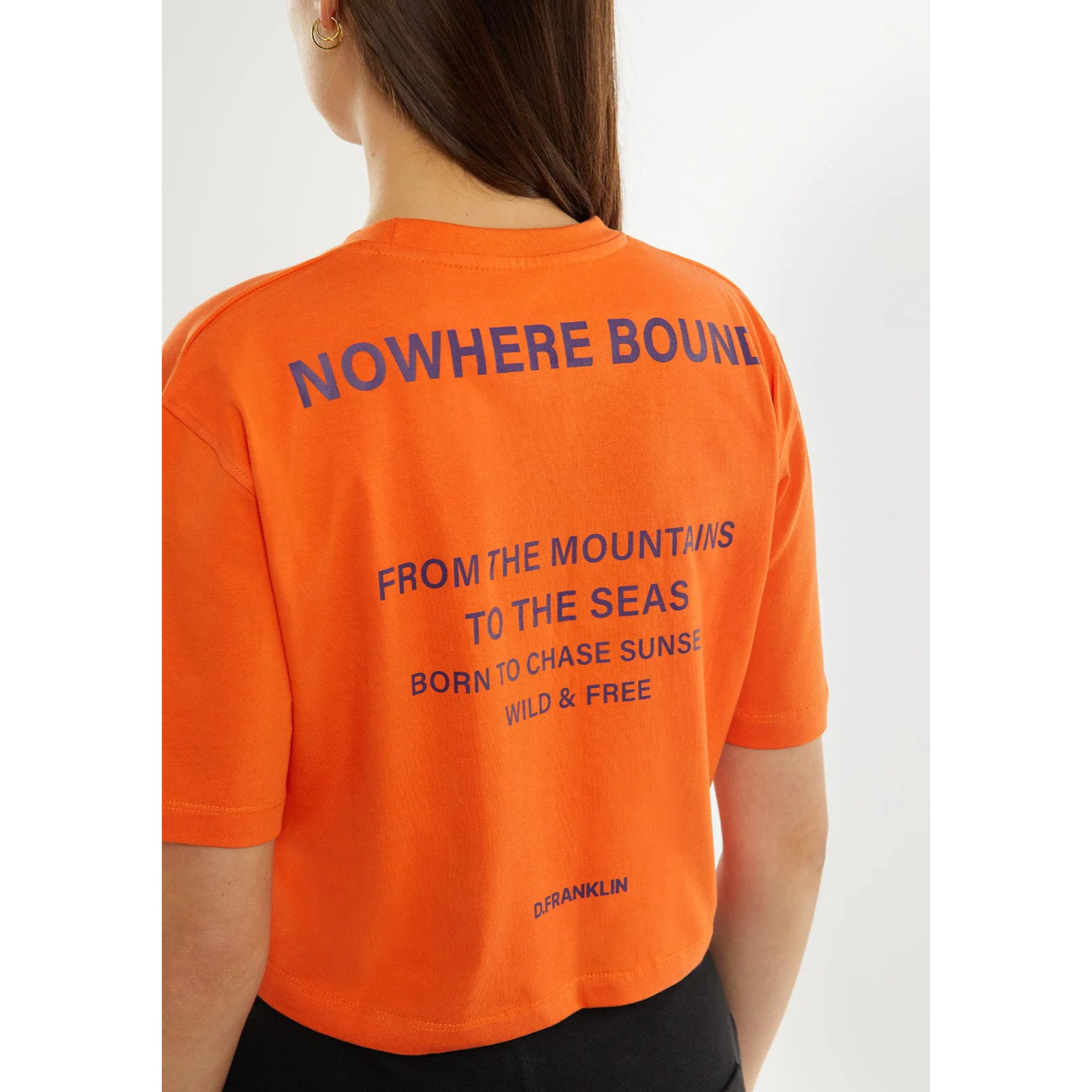 Camiseta de Mujer Nowhere Bound Naranja / Morado D.Franklin