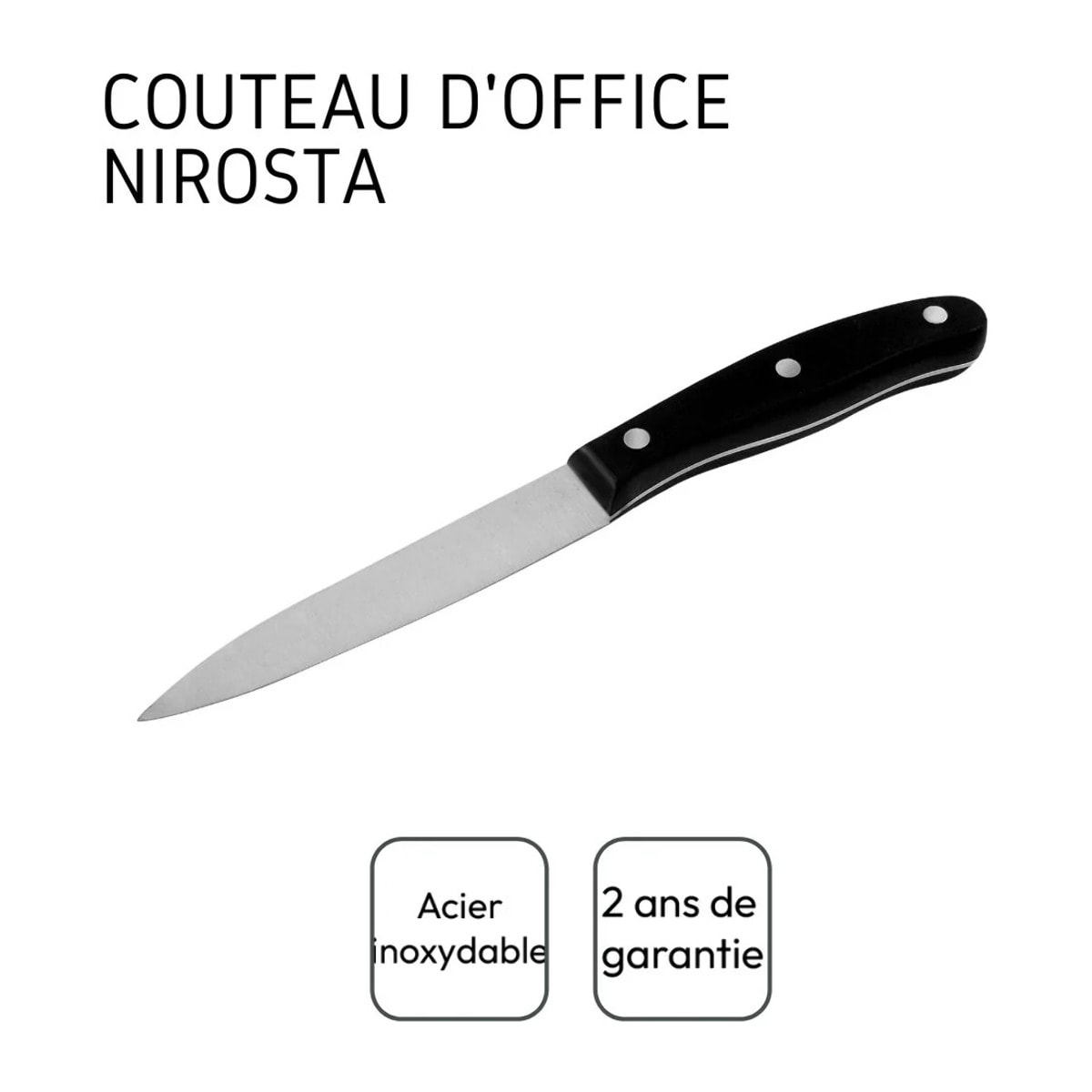 Ensemble de 2 Couteaux d'office universel 22 cm Nirosta Fit