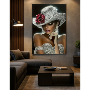 STAMPA DIPINTA SU TELA LACCATA ORLEANS -B- CM 102X4,5X152