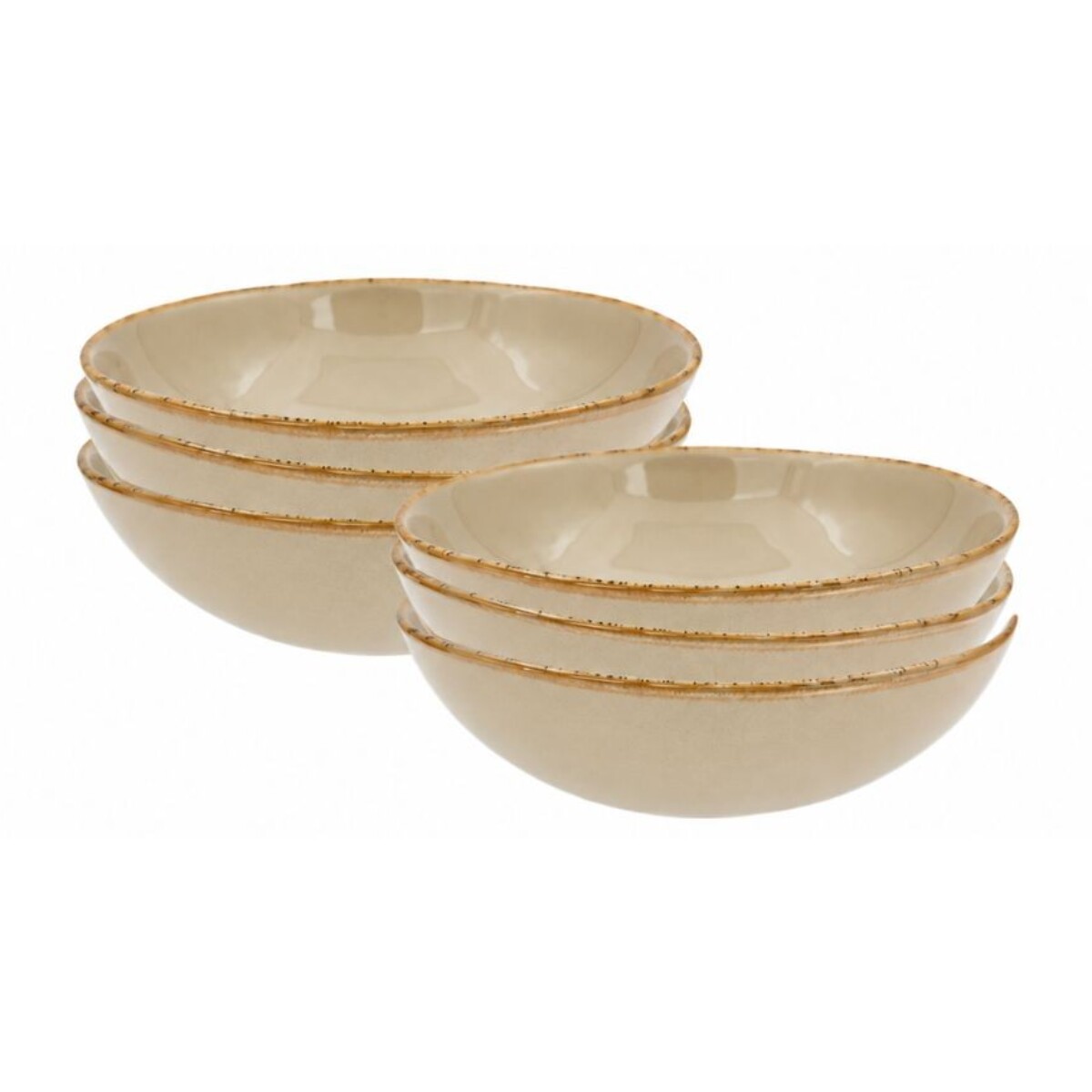 Lot de 6 assiettes creuses, DUNE
