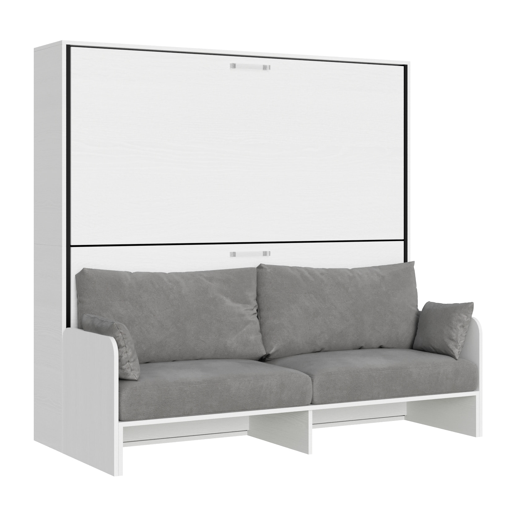 Litera abatible horizontal Kando Sofà con colchones Fresno Blanco -ALESSIA 20