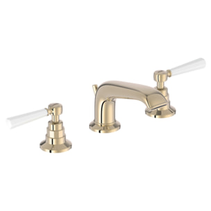 Mélangeur 3 trous Cléo 1889 poignées or beige