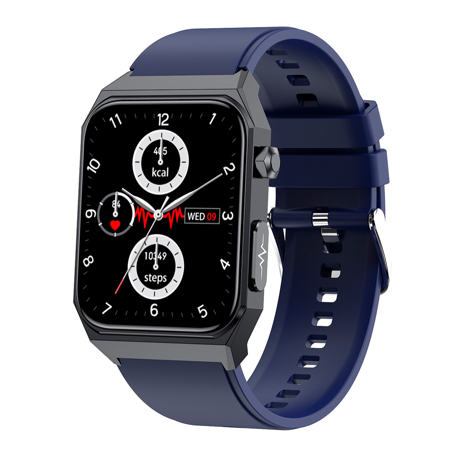 Smartwatch E530 con rilevamento della glicemia, monitor per la pressione sanguigna e O2. ECG con misurazione sul petto. Schermo da 1,91.