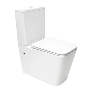 Infinitio kit WC à poser sans bride évacuation vario + abattant SoftClose + réservoir de chasse d'eau, blanc (SATINF032SREXVPSN)
