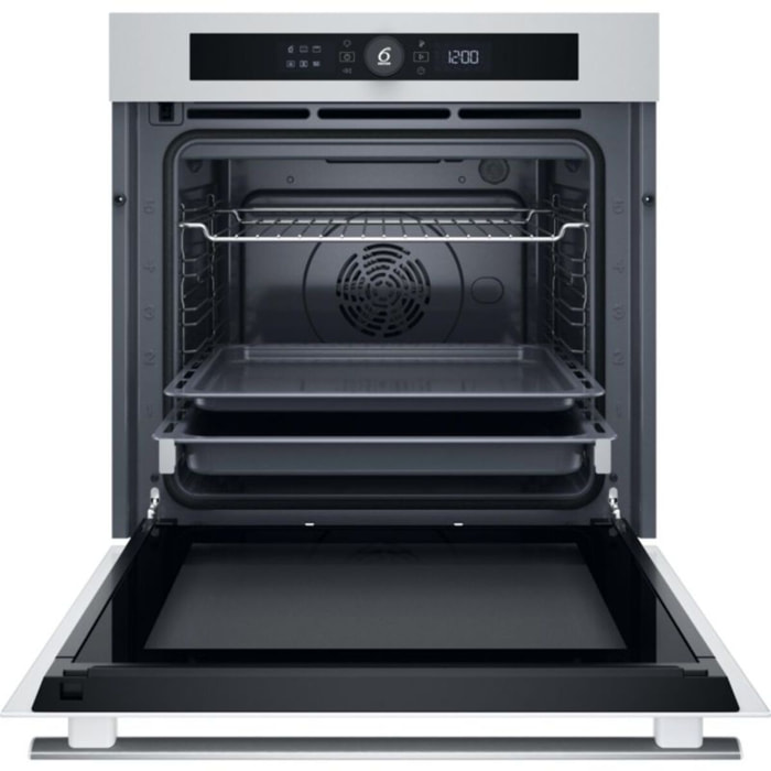 Four encastrable WHIRLPOOL WOI4S8PM1SWAF - Pyrolyse - Chaleur pulsée - Porte froide - Rails télescopiques