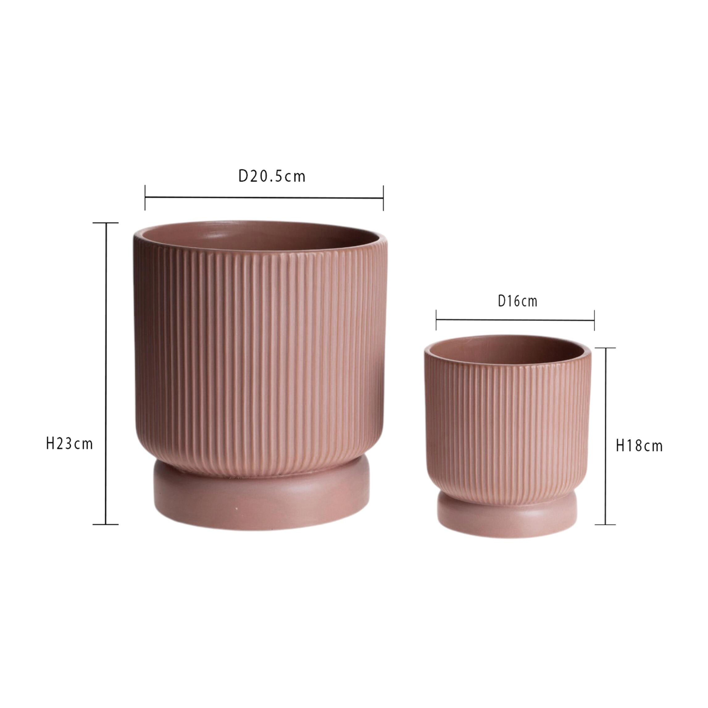 Set 2 vasi con base - 20,5xH23x20,5cm - Pezzi 1 - Bianchi Dino SpA