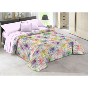 Quilt Trapuntino Piumino Estivo 100gr/mq Microfibra Disegno Summer Riga Fucsia D9