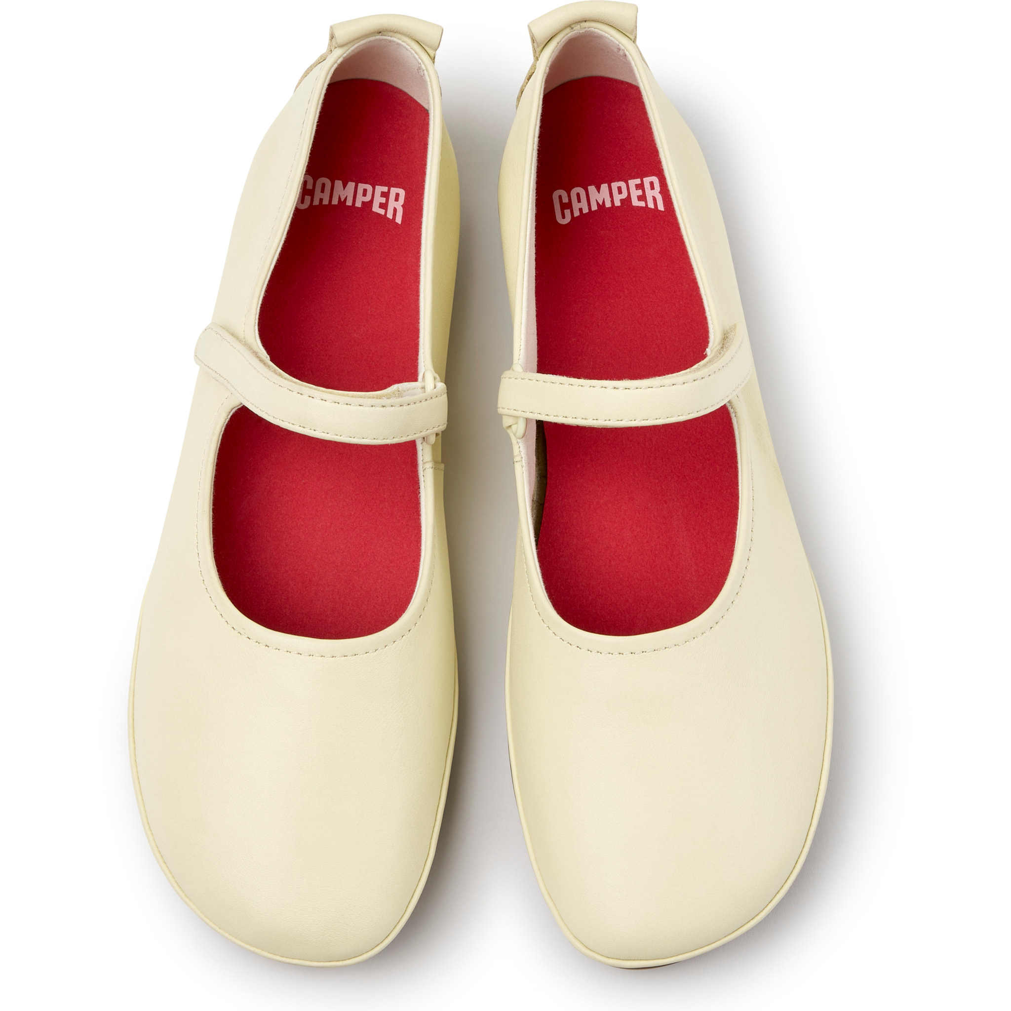Bailarinas - CAMPER Right Nina - Beige - Piel lisa