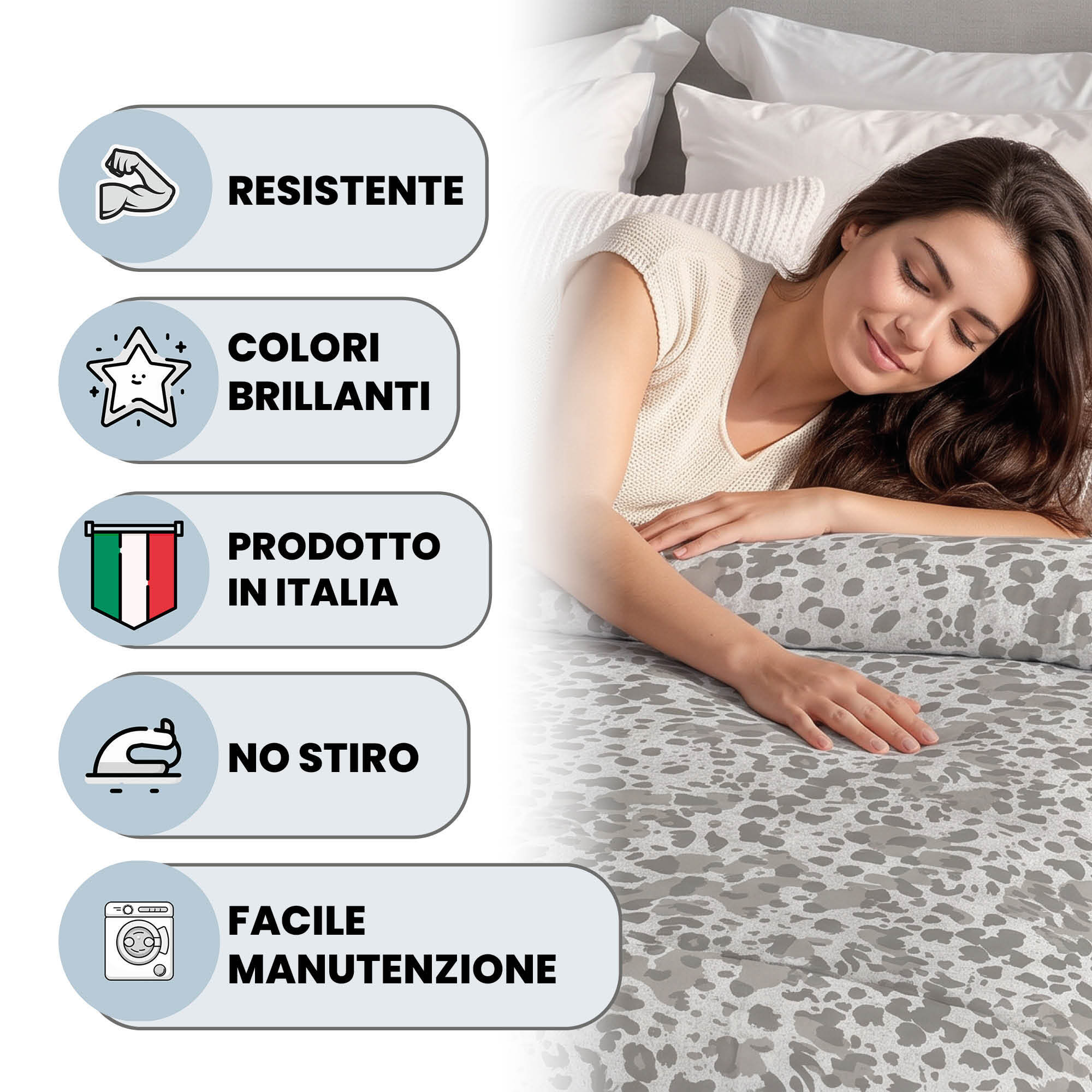 TRAPUNTA INVERNALE KARMA - 300 gr - 100% Microfibra - Made in Italy