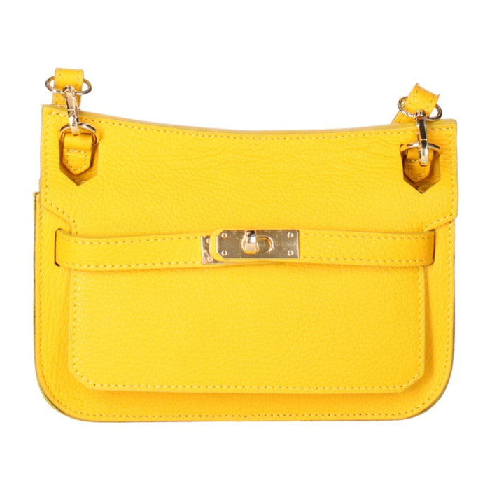 Borsa a tracolla da donna - Modello Katie - 100% vera pelle - 23.0 x 17.0 x 5.0 cm