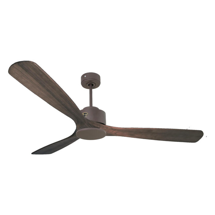 Ventilateur de plafond Réversible  Thermostat Wifi Moteur à courant continu Toits en pente Télécommande Hypersilence Mémoire Shopify Vendible (AUTOMATIQUE) 40   W Chocolat